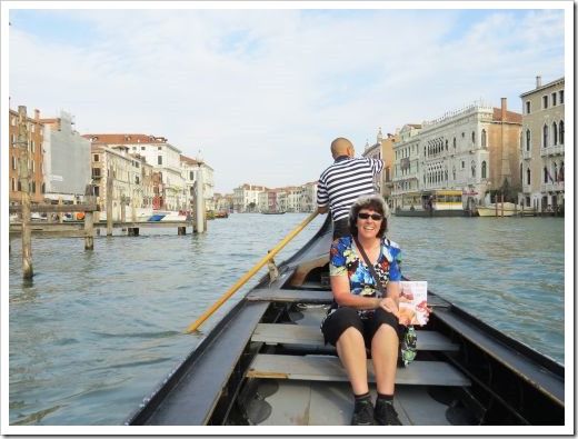 Me in a Traghetto on the Grand Canal