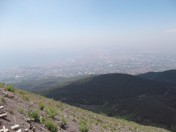 View from top of Mt Vesuvius