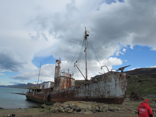 Rusted ships at Grytviken